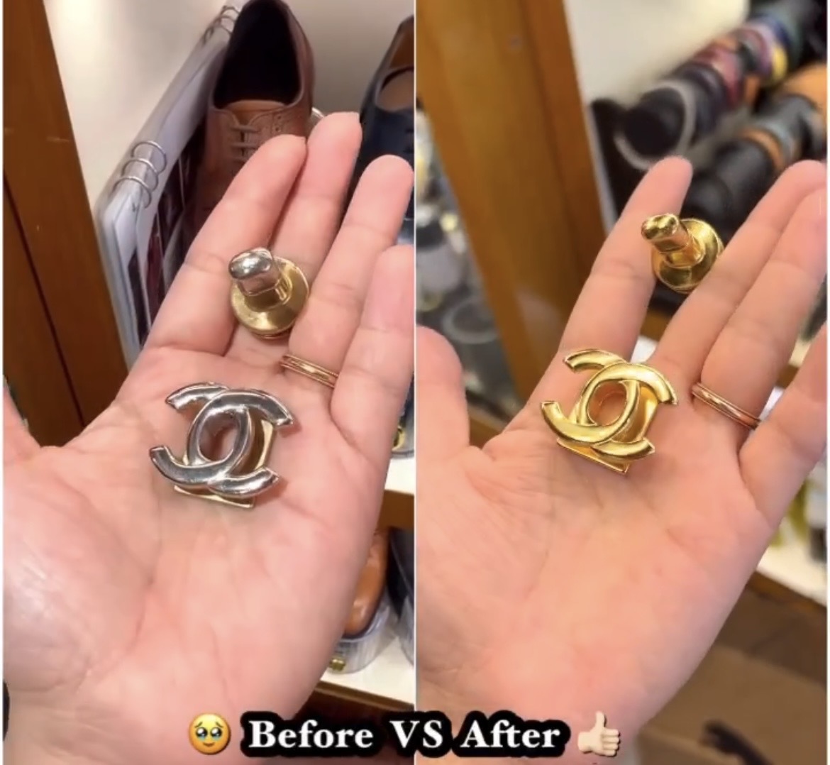 Chanel 扣鍍金翻新